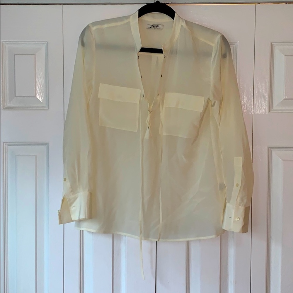 Madewell Cream Silk Blouse